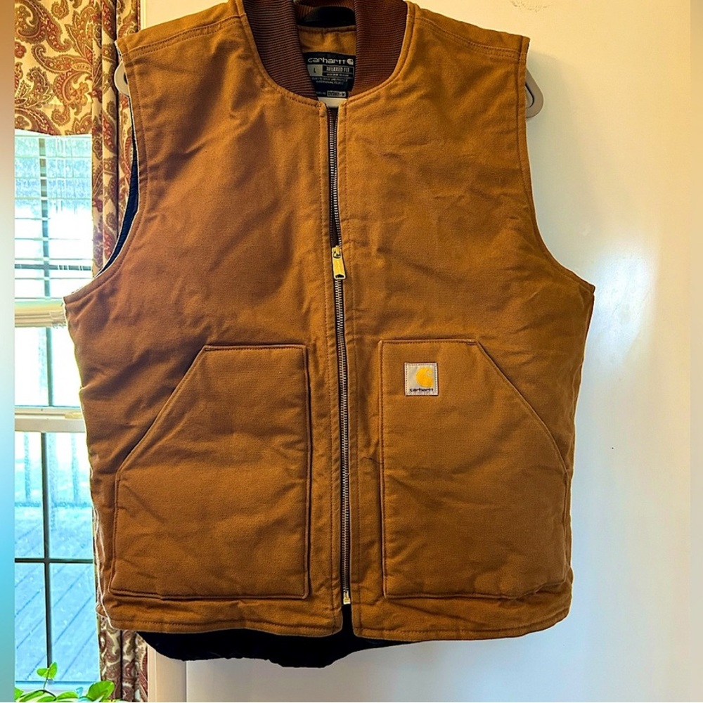 Carhartt Large Tan Relaxed Fit Vest